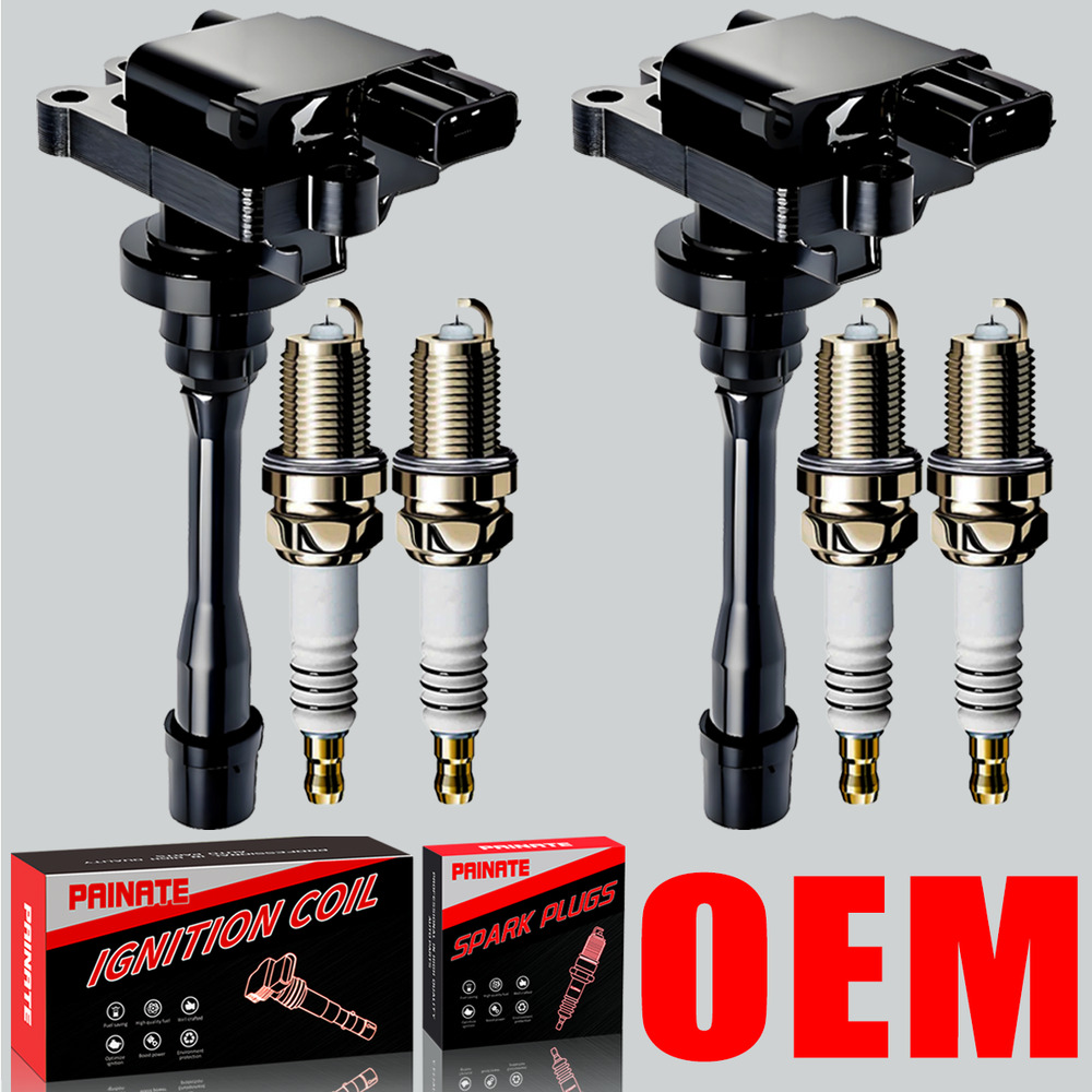 High-Performance 2X OEM Ignition Coil & Iridium Spark Plug for Mitsubishi Lancer 2.0L UF295