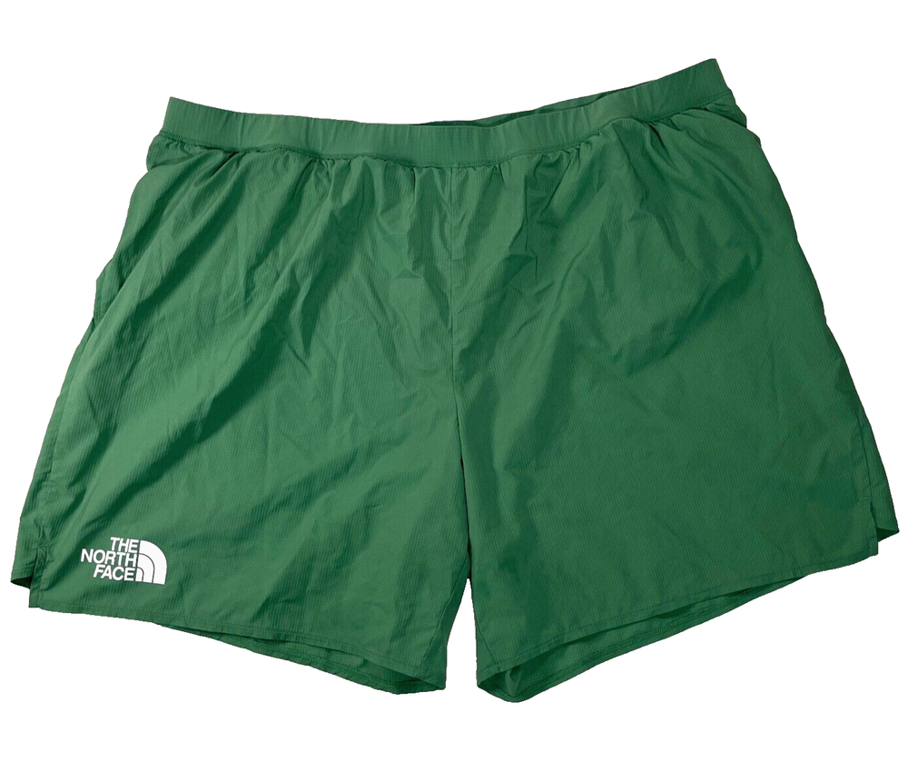 The North Face Shorts Summit Series Lined Green Flashdry Athletic Stretch XXL