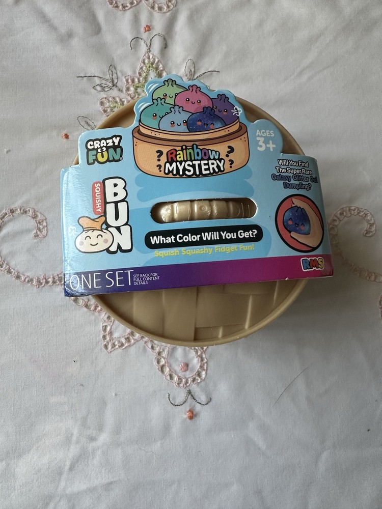 Viral Squishy Bun Rainbow Mystery Fidget Fun Unopened Sealed!  Tye Dye Dumpling?