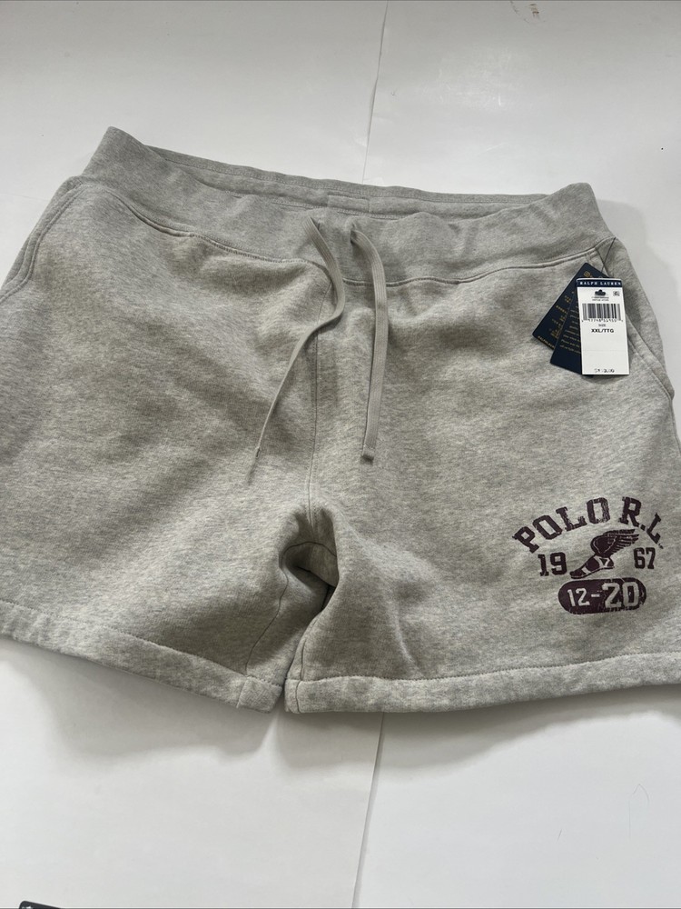 Polo Ralph Lauren 6-Inch Logo Fleece Shorts Men’s Sz XXL Grey $110 NEW