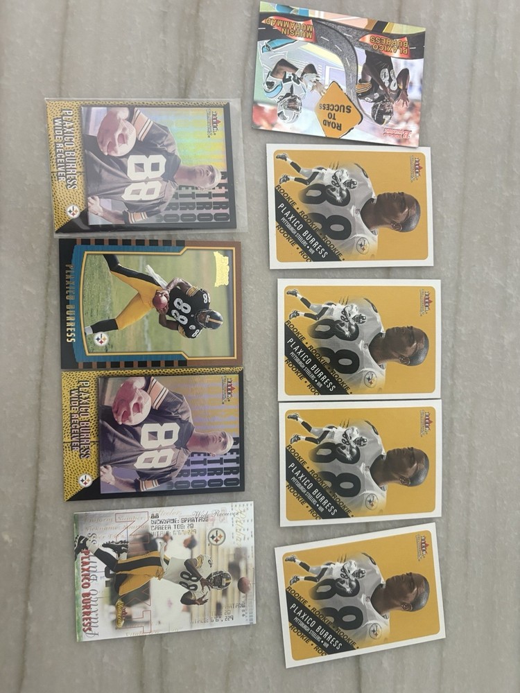 Plaxico Burress Steelers Rookie/Insert Card Lot