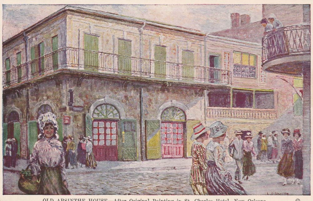 Vintage Postcard Old Absinthe House New Orleans Louisiana-image