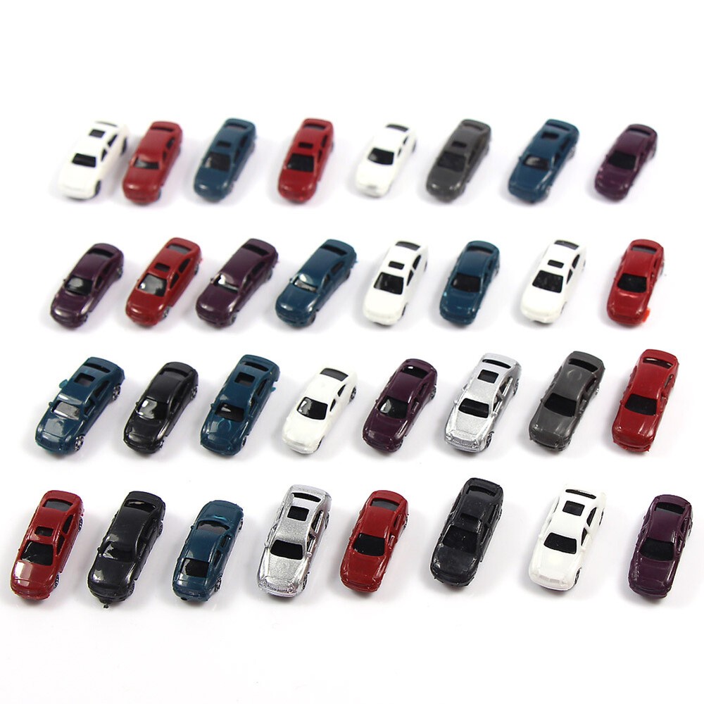 100pcs Model Car 1:220 Building Train Layout Set Z Scale C200