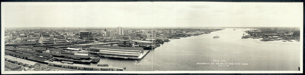 Photo:Jacksonville Fla Aerial View from St Johns River Bridge 1921