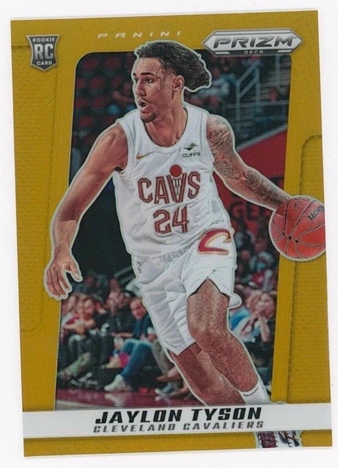 2024-25 Panini Prizm Deca Jaylon Tyson True Gold Rookie /10 Cleveland Cavaliers
