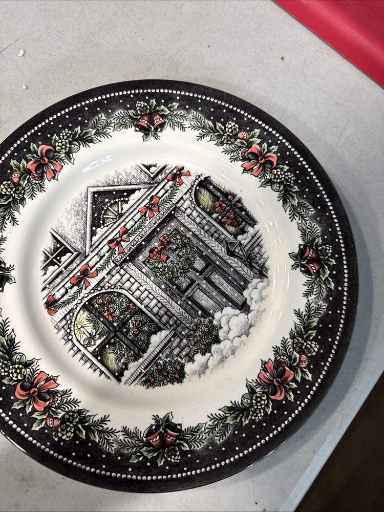Royal Stafford Christmas Home Dinner Plate 11” England