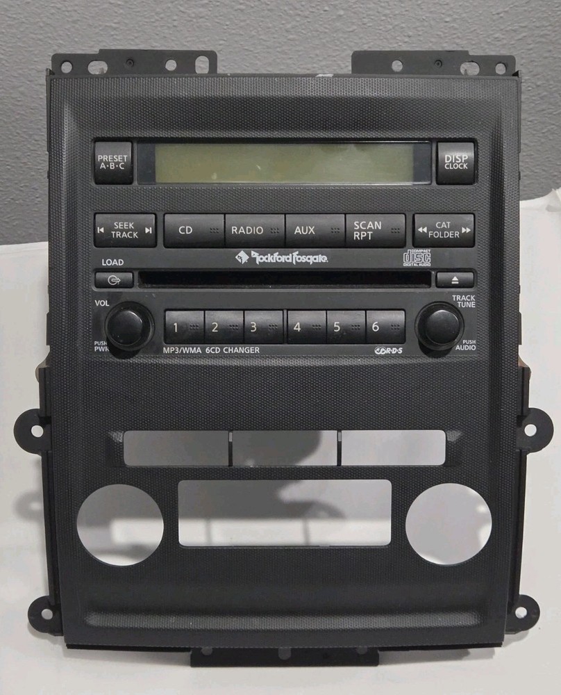 2009 - 2012 Nissan Xterra Rockford Fosgate Radio 6 CD Changer AM FM 28185-ZL45A