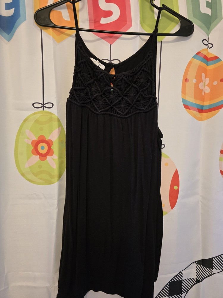 Maurices Women's Crochet Design Spaghetti Strap Tank Top XL