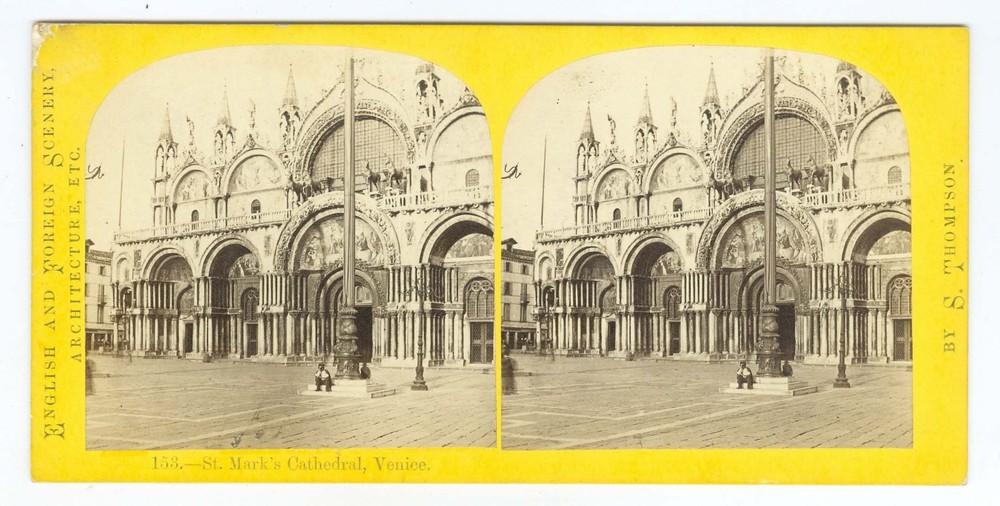 G2139~ ITALY – Venice St. Marks Cathedral c.1860s Stereoview – S. Thompson