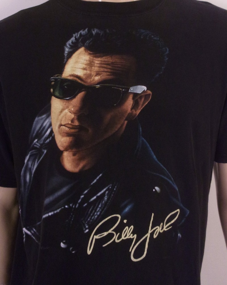 vintage 90s rare Billy Joel Big Face T-Shirt Concert Tour Buttery Soft sz L