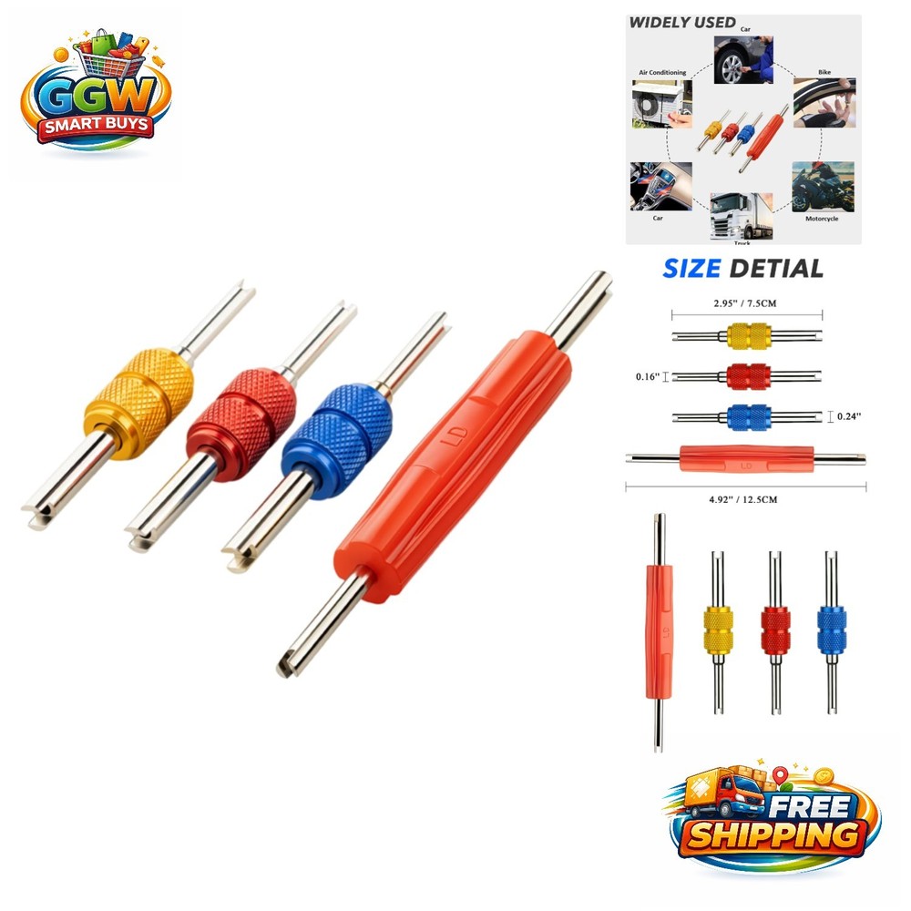 Metal & Plastic Dual Head Valve Core Remover for Efficient Vehicle Maintenance