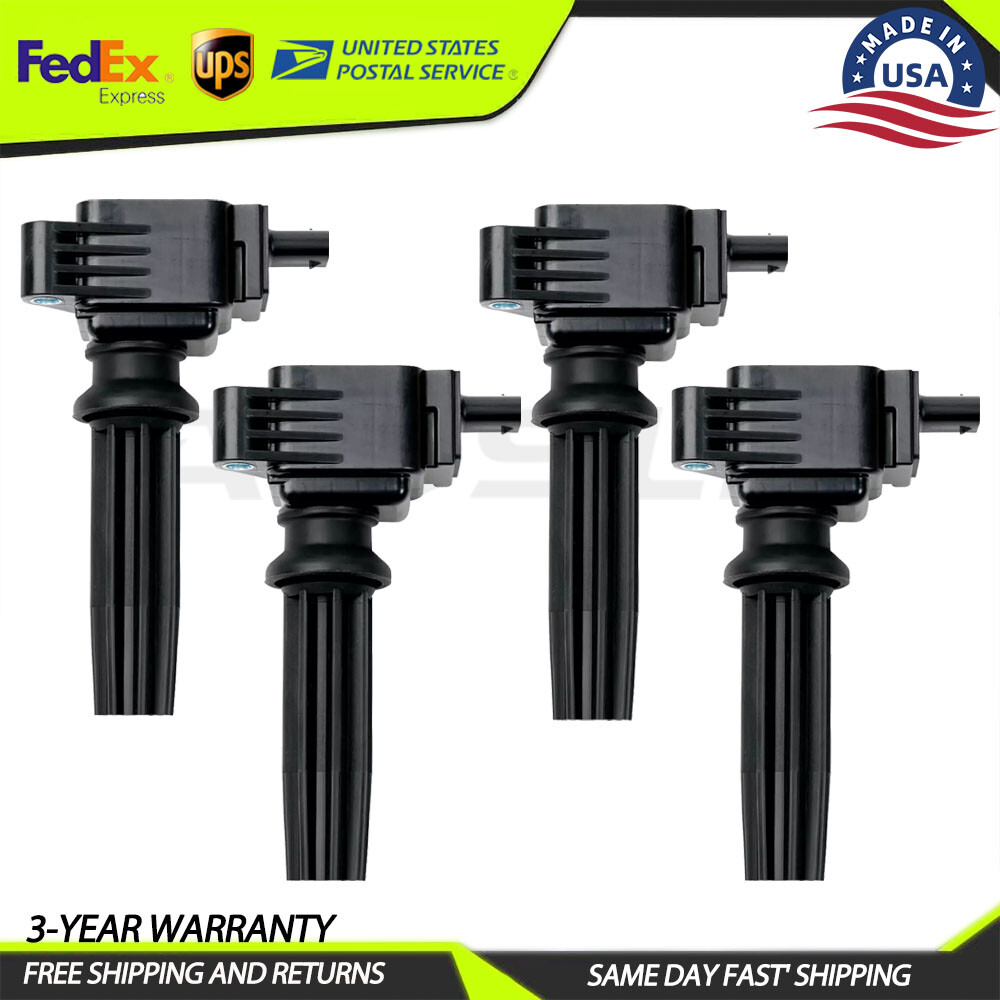 4PCS Ignition Coils For 2012-2017 Ford Edge 1.5L 2.0L 2.3L 2.5L CM5E-12A366-BC