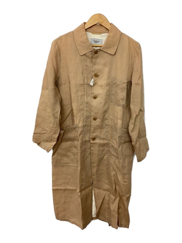 Yaeca Stainless Steel Collar Coat/S/Linen/Beg/Plain/13502// 1599