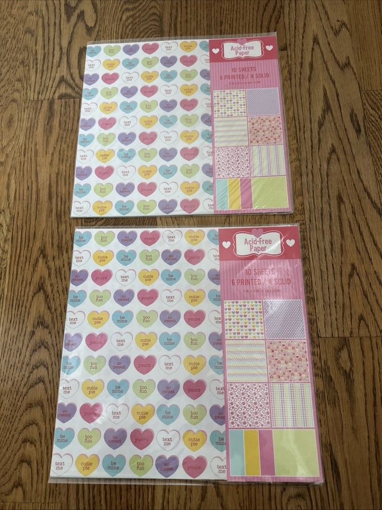 Acid-Free Valentine Scrapbook Paper 12x12 Inch 20 Sheets 2 Packs-image