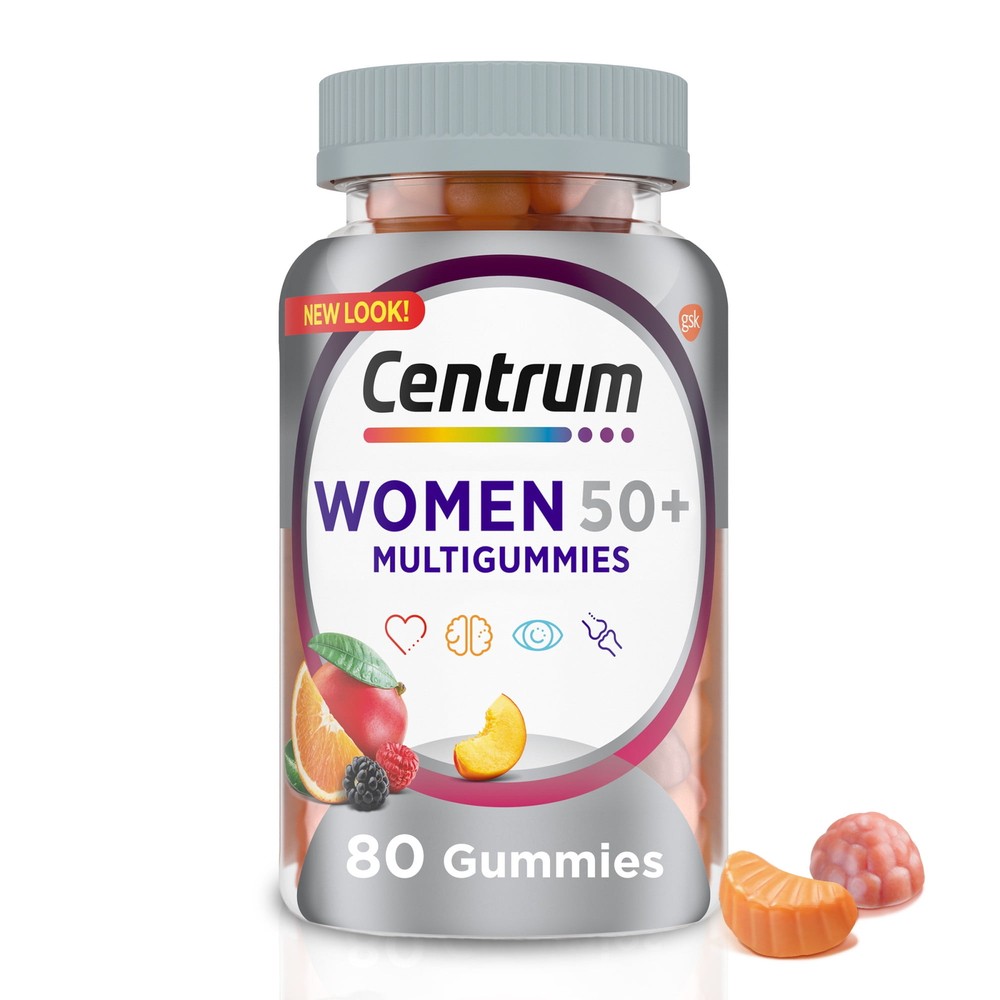 Centrum Multigummies Gummy Vitamins for Women 50 Plus Multivitamin, 80 Count