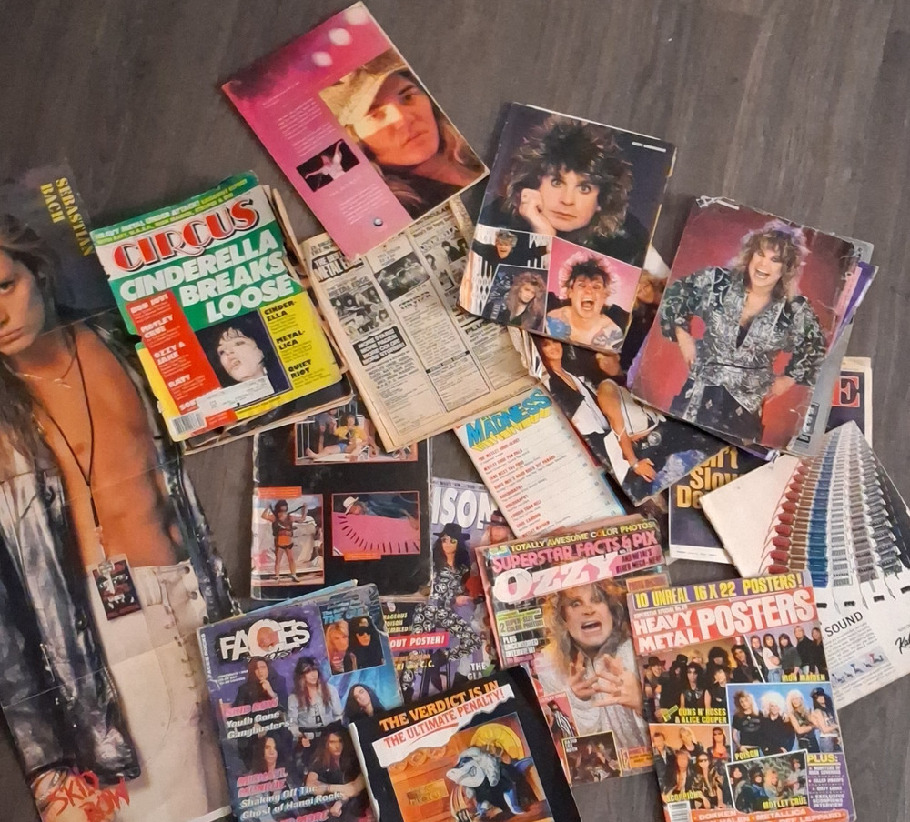 Metal Magazines Illustrated Heavy Metal Rock Ozzy Faces Posters
