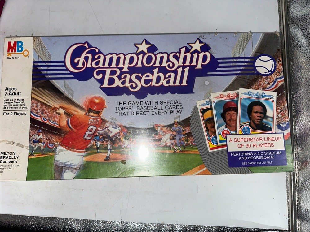 NEW 1984 Milton Bradley Championship Baseball Board Game All 30 Cards