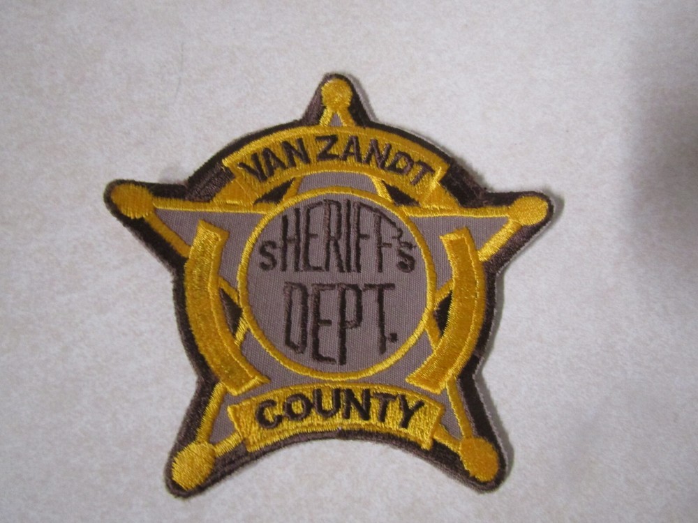 PATCH STAR SHAPE LAW ENFORCEMENT OLDER SHERIFF DEPT TEXAS COUNTY OF VAN ZANDT