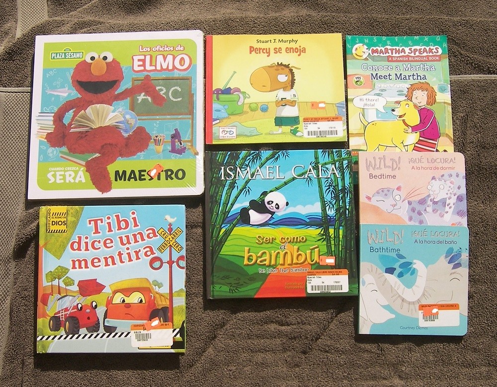 7 Bk Spanish English Elmo Puzzle Maestro Que Locura Bano Dormir Conoce Martha