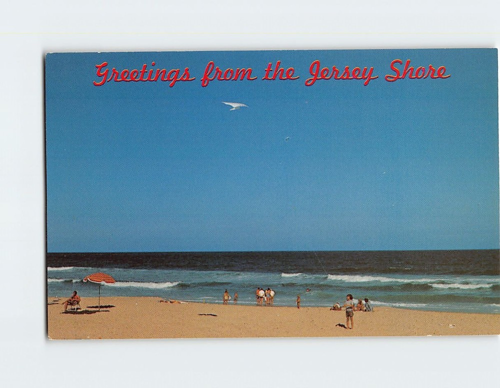 Postcard Kite Flying Greetings from the Jersey Shore New Jersey USA