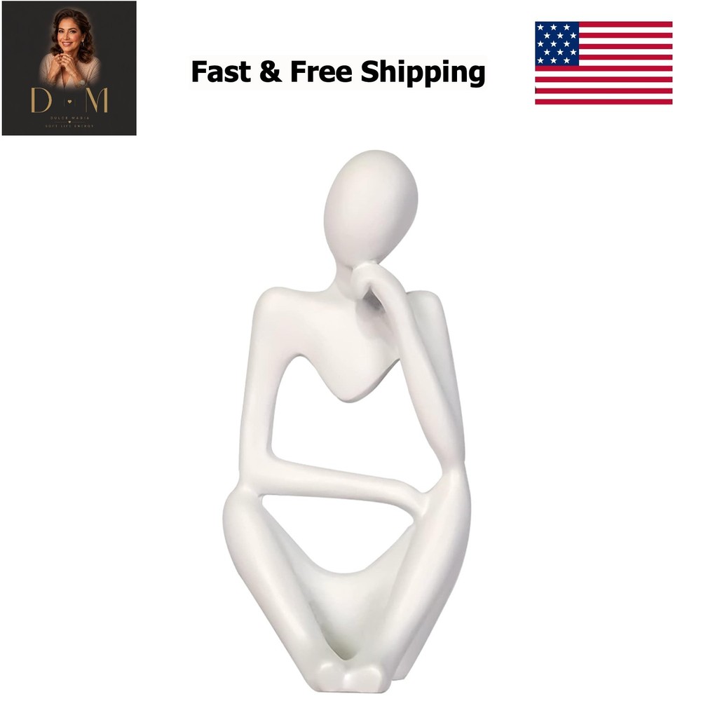 Creative Resin Thinker Minimal Abstract Art Sculpture Statue Figurines Home O...