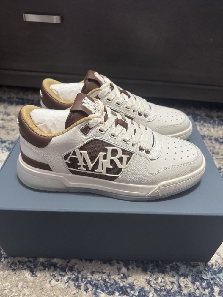 Amiri  Classic Low Pebbled Leather Sneakers