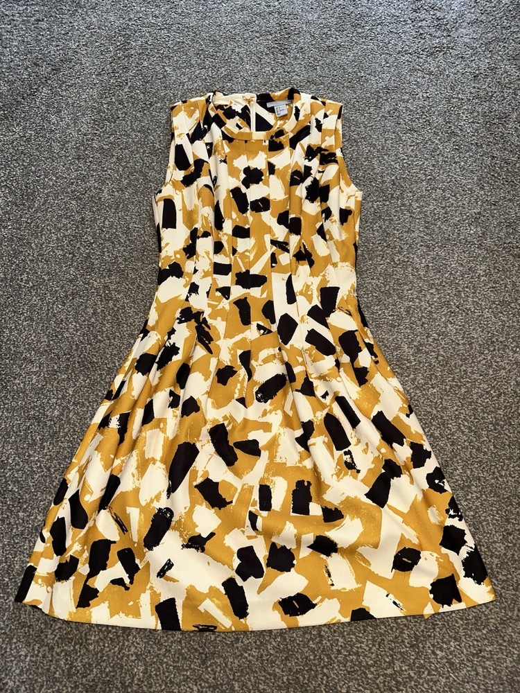 Womens H&M Dress, Size 6, Multicoloured, Zip, Fit, Flare, Round Neck