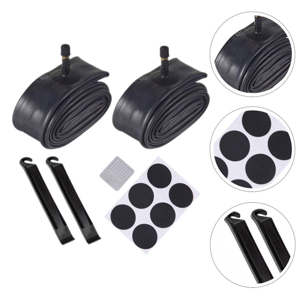 Bike Tire Lever Patch Kit for Road Bikes with Inner Tube and Repair Tools
