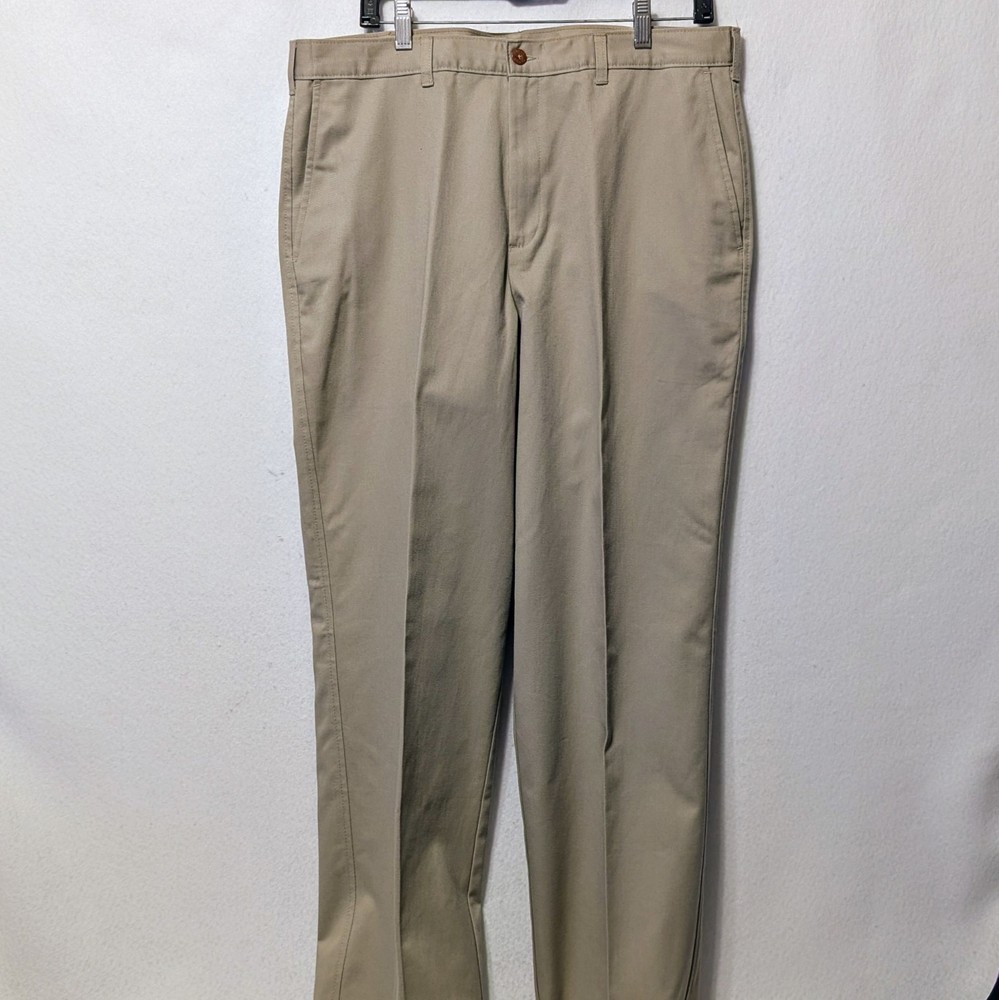 Farah Khakis Mens 36 x 32 Flat Front Straight Leg Chino Pants NWT