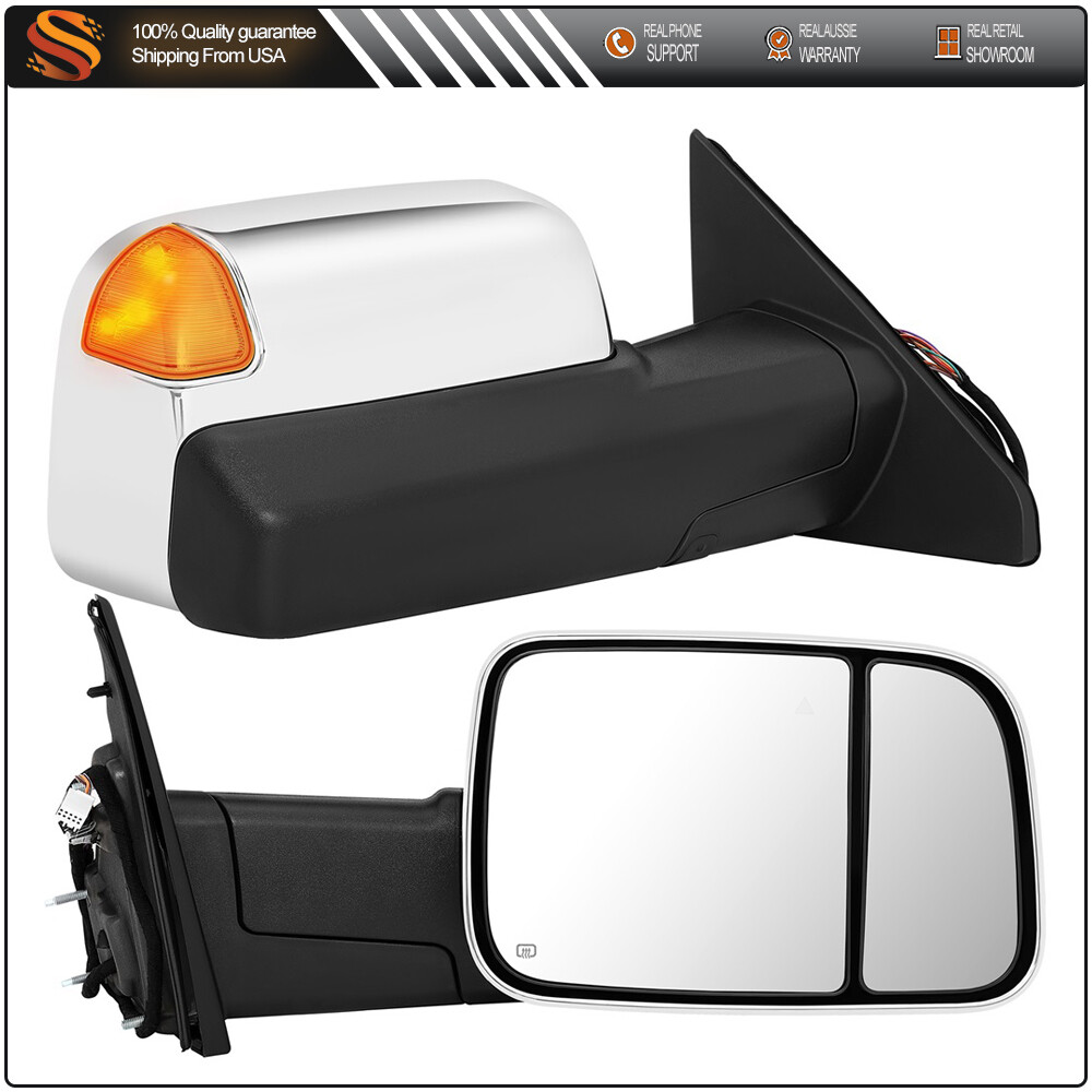 Heated Mirror with Signal Puddle Light & Temp Sensor for 19-22 Dodge Ram - Wholesale