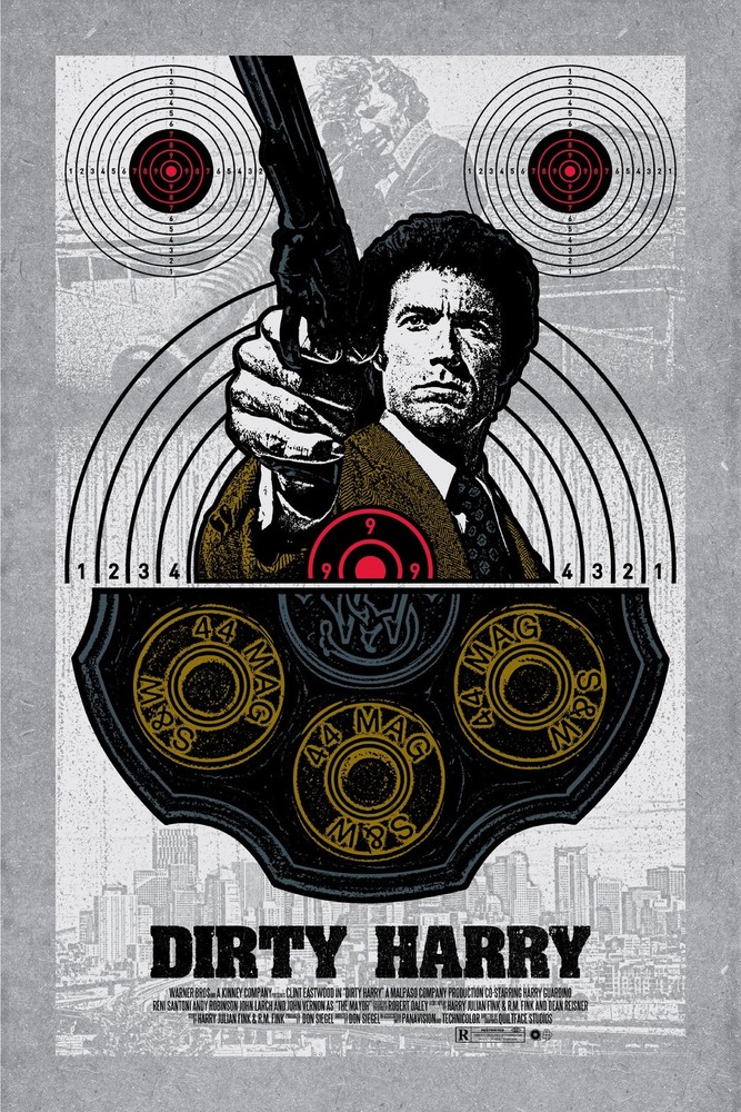 Dirty Harry by Chris Garofalo QFSChris xx/63  Screen Print Movie Poster Mad Duck