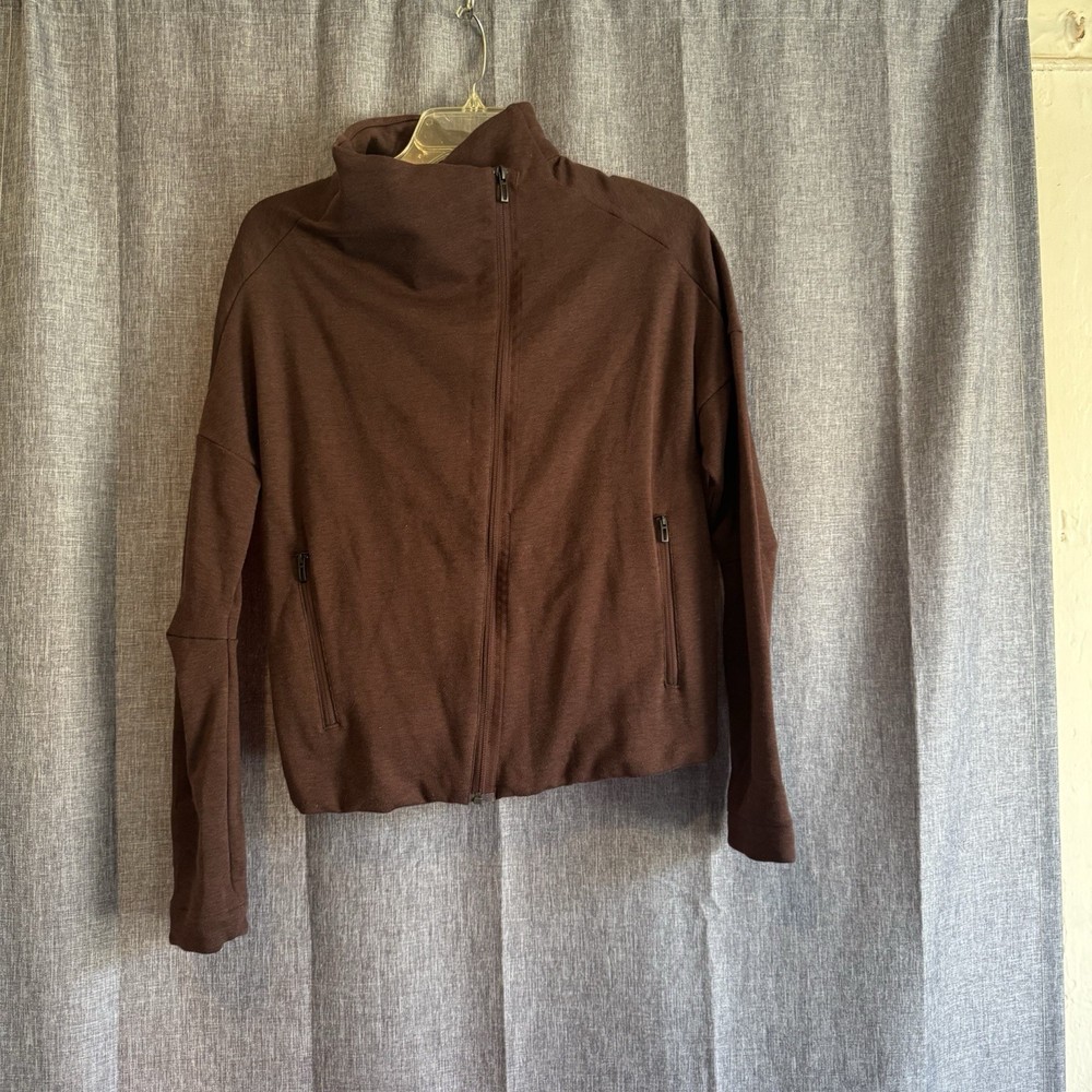 Adidas Jacket Women's M Burgundy Plum Stella McCartney Asymmetrical Heartracer
