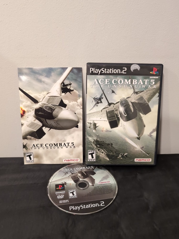 Ace Combat 5: The Unsung War; CIB -- BLACK LABEL (Sony PlayStation 2, 2004)-image