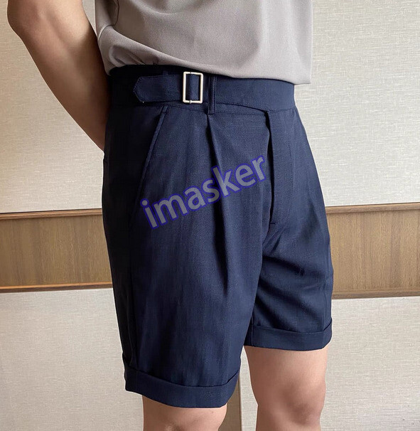 Men Loose Fit Gurkha Shorts Casual Retro Outdoor Naples Pants