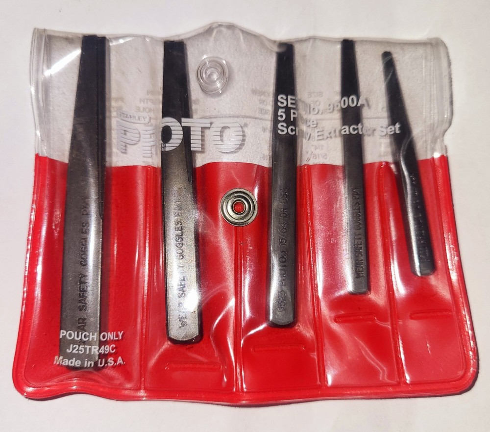 PROTO 5-Piece Set Screw Extractor Kit 9500A