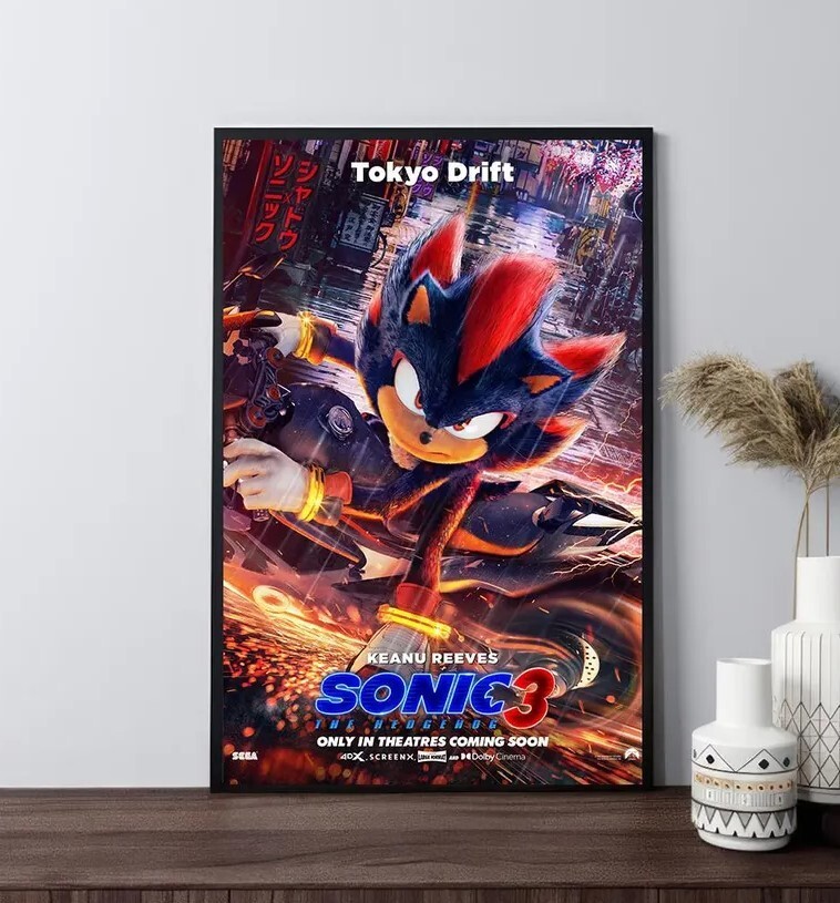 Retro Sonic the Hedgehog 3 movie posters for fans