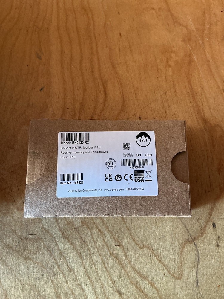 ACI BN2130-R2 BACnet MS/TP Modbus RTU Relative Humidity & Temp Control