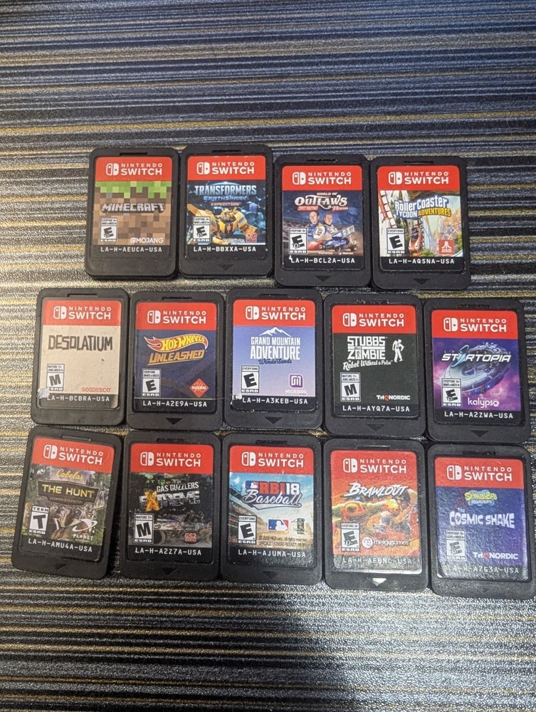 Nintendo Switch Game Lot (Minecraft, Startopia, Etc)