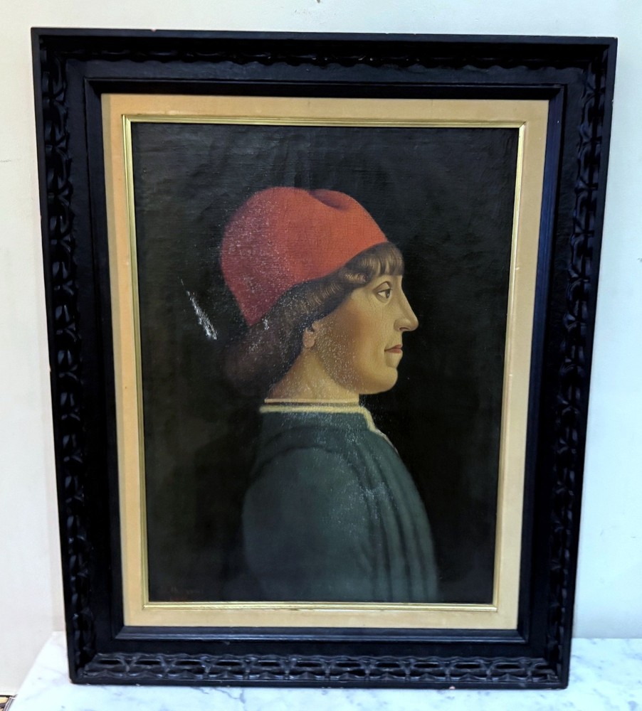 Old Master Renaissance Style Oil On Canvas - Portrait Of A Male Signed D. Busoni