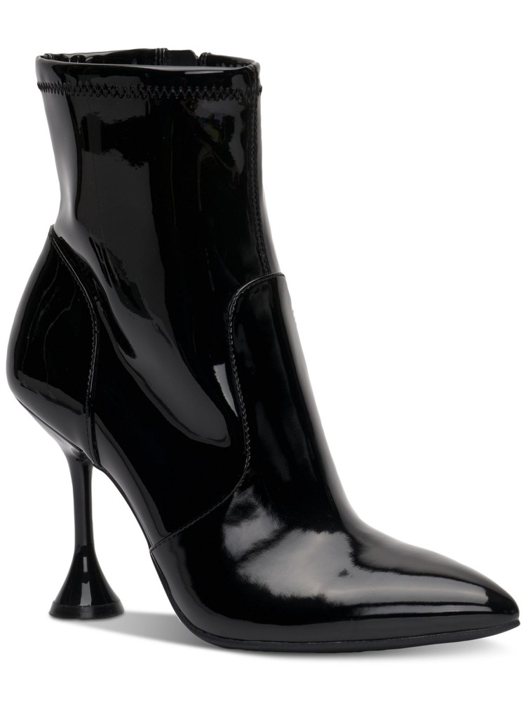 INC Womens Black Comfort Ibrina Pointed Toe Flare Heeled Boots 7 M