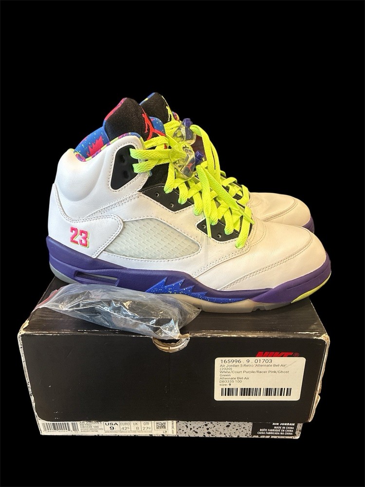 M120) Nike Air Jordan 5 V Retro Alternate Bel-Air DB3335-10 Men’s Size 9
