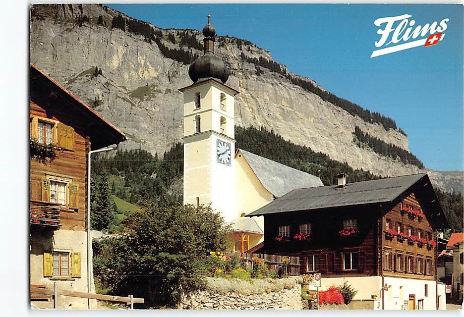Postcard Scenic View Flims Graubünden Switzerland