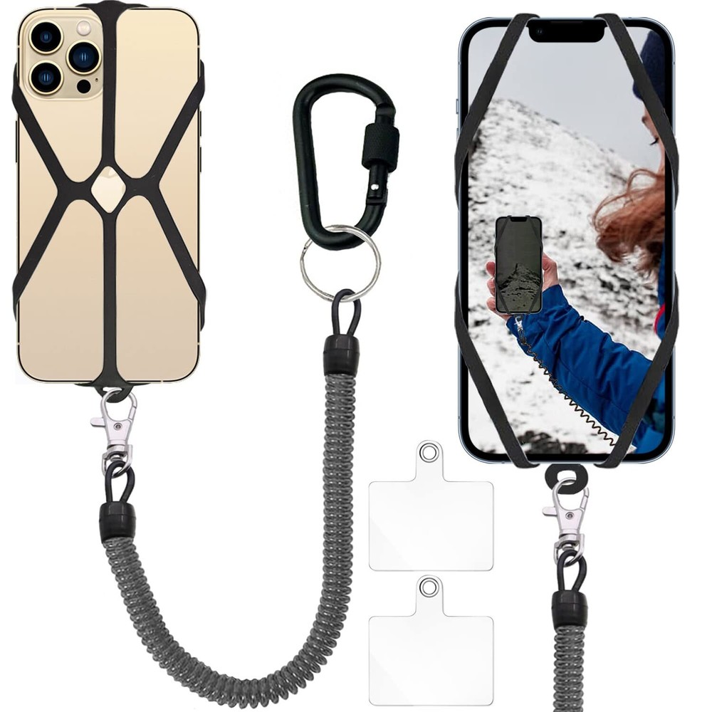 Cell Phone Lanyard Phone Lanyard Tether with Patch 2 in 1 iPhone Lanyard Teth...
