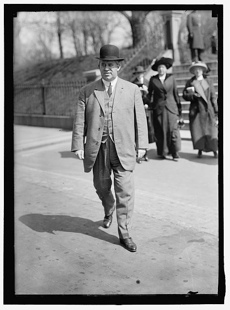 Photo:William Hughes 1913 New Jersey Senator Bowler Hat Street Photo
