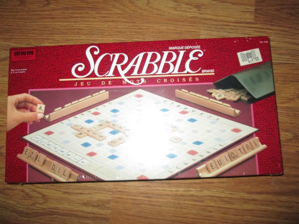VTG 1989 French Scrabble Crossword Board Game Milton Bradley Hasbro Edition NEW