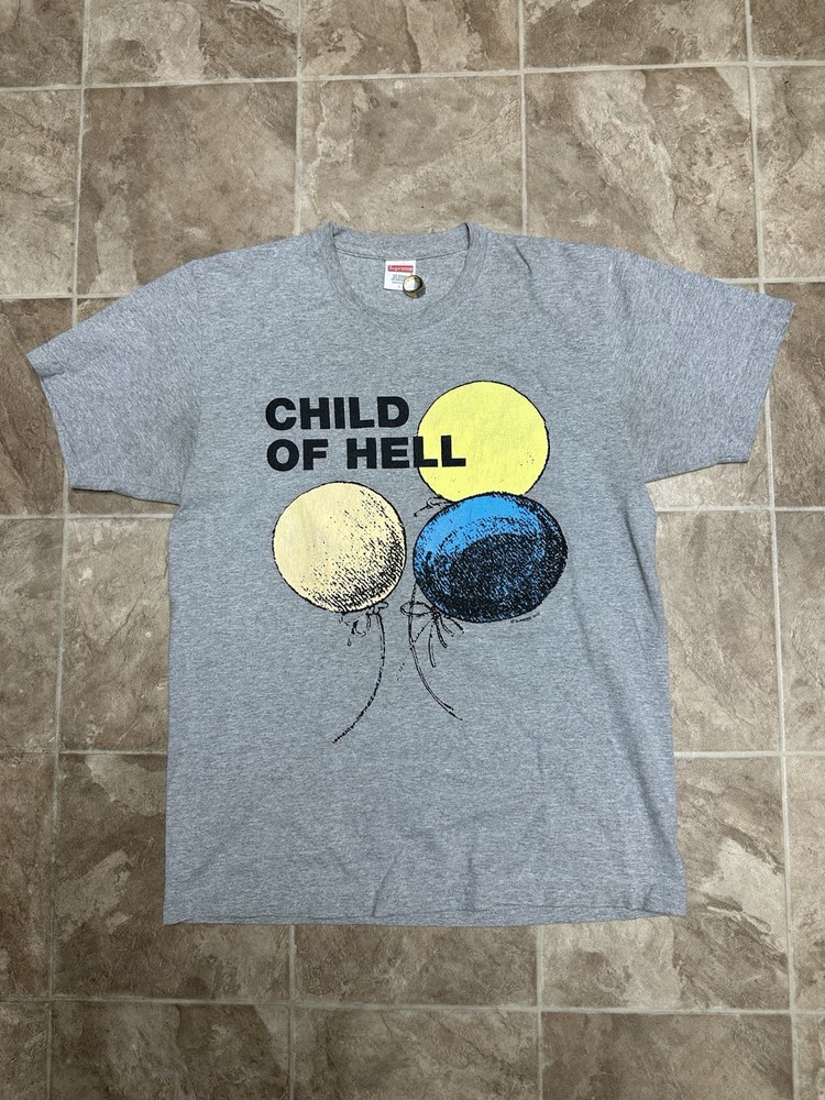Supreme Child Of Hell T-Shirt Men's Size Large Gray Short Sleeve FW15 NYC