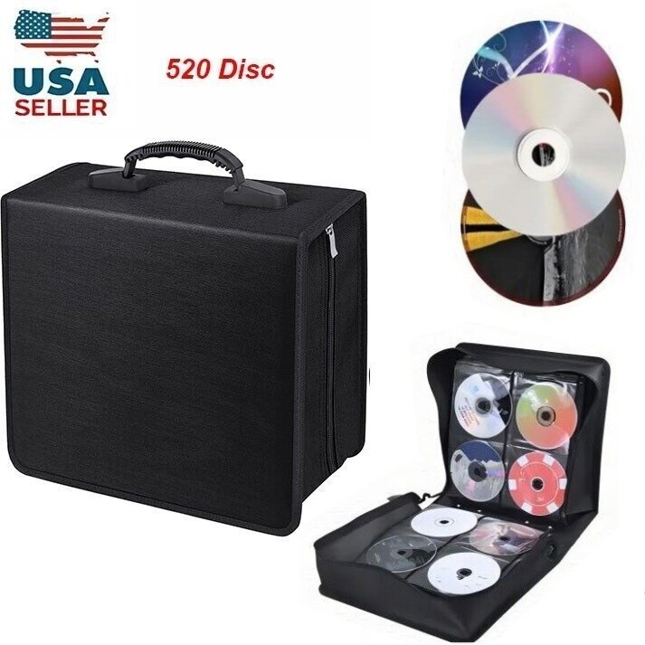 520 Disc CD DVD Organizer Holder Storage Case Bag Wallet Album Media Video