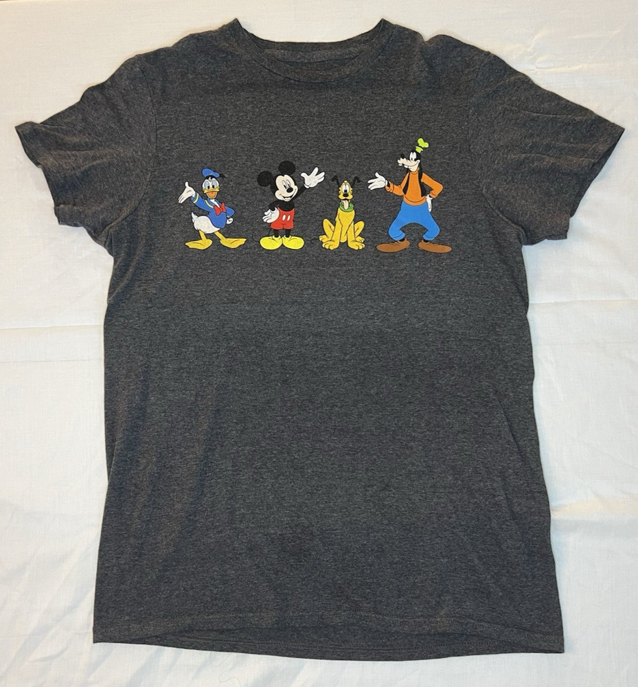 Disney Shirt Small Mickey Donald Goofy Pluto Double Sided Graphic Tee