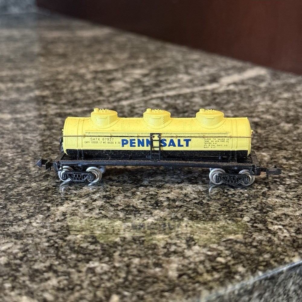 Bachmann N Scale Penn Salt 3 Dome Chemical Tank Car GATX 67927