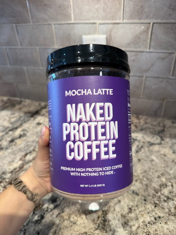 Naked Protein Coffee, Mocha Latte, 1.4lb Iced Coffee Protein